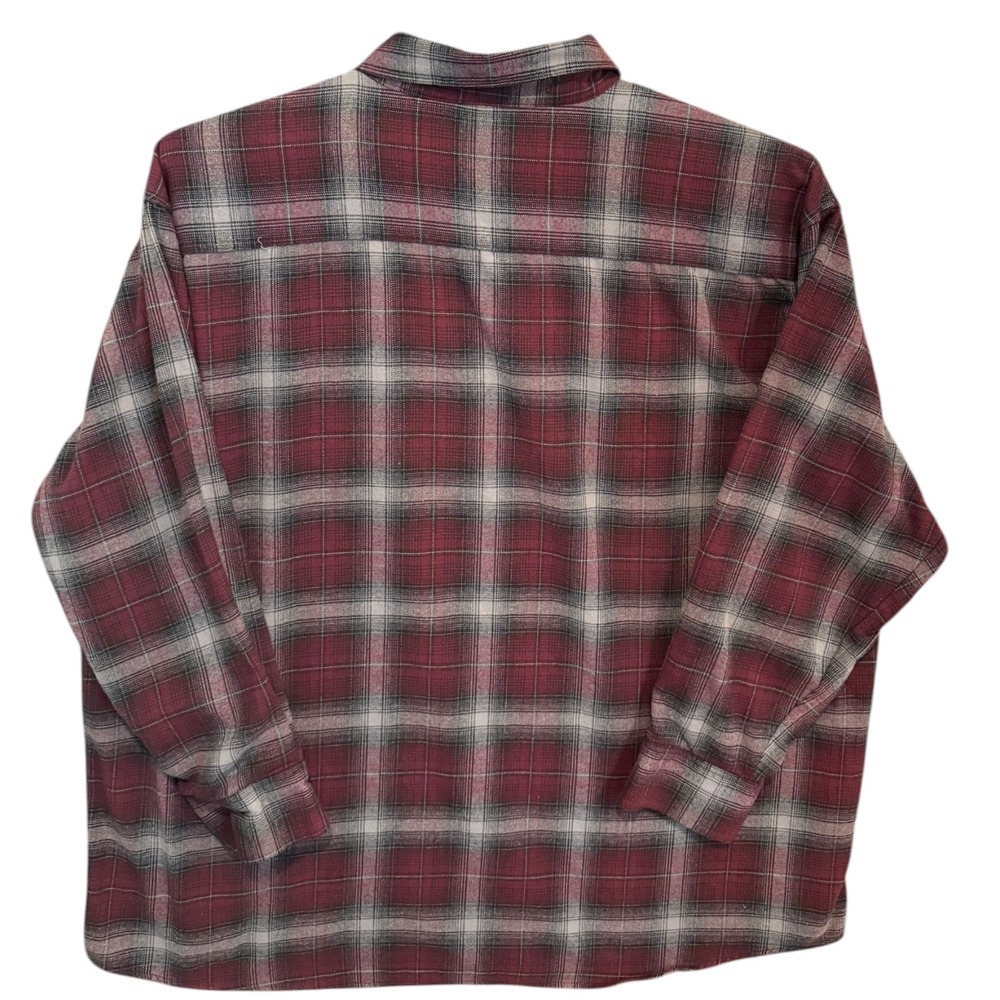 Yago Plaid Flannel‎ Button Down Shirt Long Sleeve Big & Tall 5XL Gorpcore Cozy - Picture 5 of 8